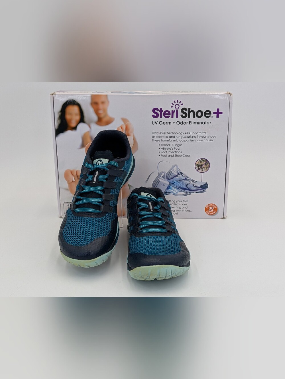 Merrell Sz 7.5 Trail Glove 5 Dark Teal Zero Drop Barefoot Trail Running Shoes - Picture 16 of 17